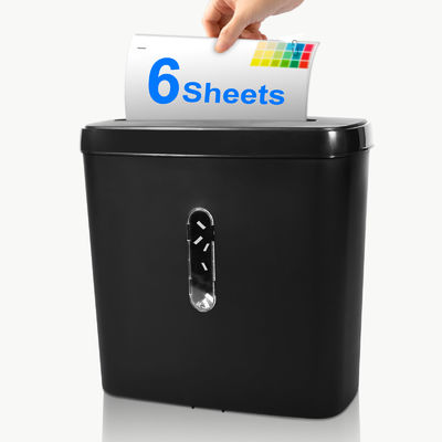Mini escritório em casa Cross Cut 6 folhas A4 Papel Shredder Com 11L Basket C502P