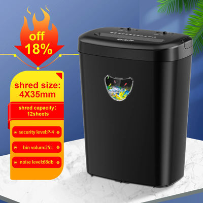 CD228P-12 ETL Certificado 25L Triturador de Papel de Escritório Pesado Com 68 DB de Nível de Ruído