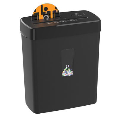 Mini preto 13L CD cartão de crédito Papel triturador Máquina 8 folhas para escritório em casa cd222P-8