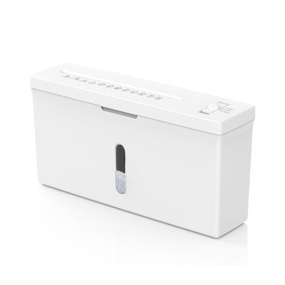 Shredder de papel portátil para uso doméstico e de escritório cor branca com 4L Basket Bin CS201C