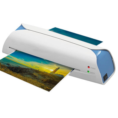 Laminador de papel A4 de cor branca-azul para documentos fotográficos Menu com lançamento LM2008