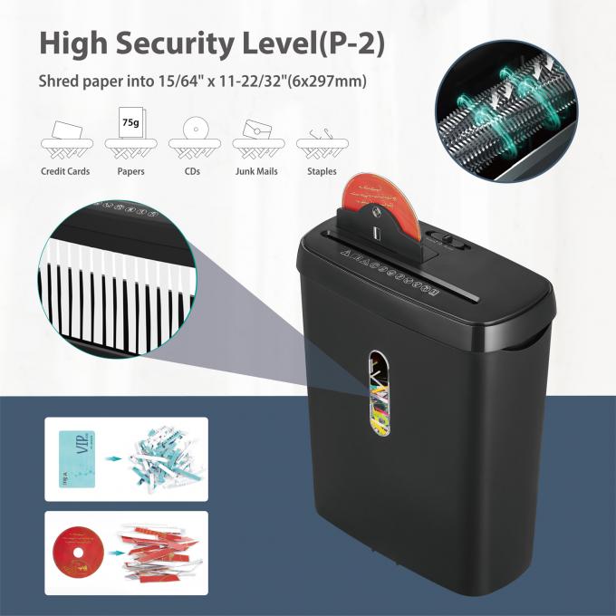 SD108P 8 FOLHAS Máquina de destruição de papel A4 para papel de cartão CD Triturador de papel com lata de 11L 2