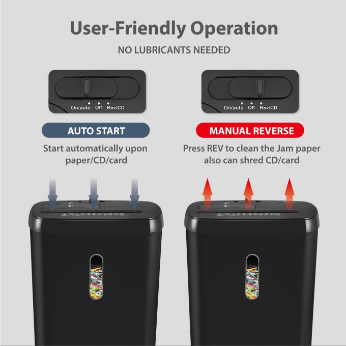 SD108P 8 FOLHAS Máquina de destruição de papel A4 para papel de cartão CD Triturador de papel com lata de 11L 3