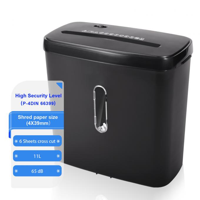 Mini escritório em casa Cross Cut 6 folhas A4 Papel Shredder Com 11L Basket C502P 0