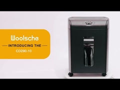 CD290P 10 folhas Micro Cut Heavy Duty papel de negócios triturador de CD com 18Liter puxar para fora caixa de papel triturador